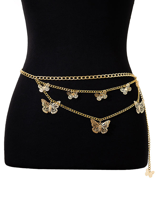 Butterfly Shape Chains Tasseled Waist Chain Accessories Belts