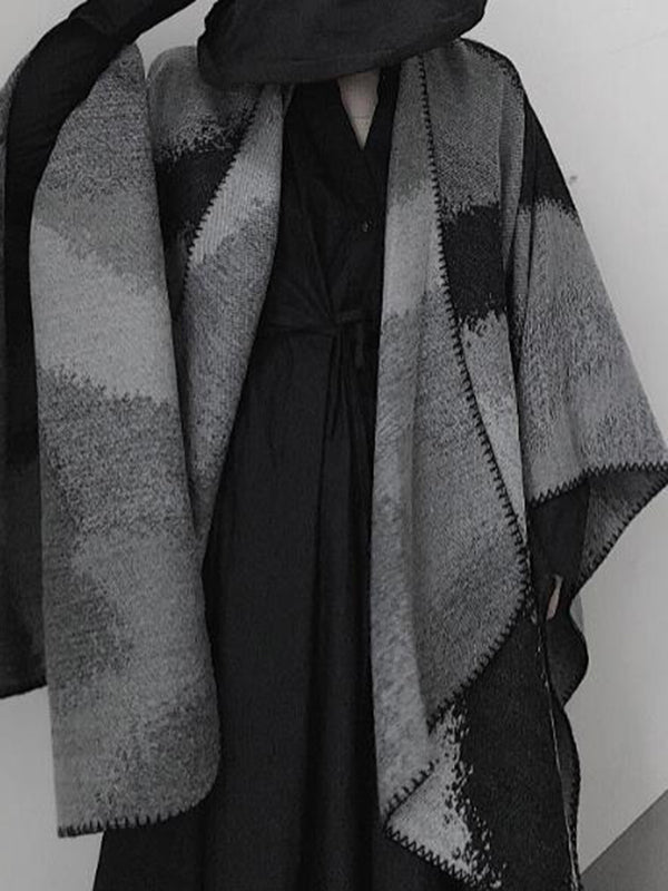 Keep Warm Tie-dyed Velvet Shawl&Scarf