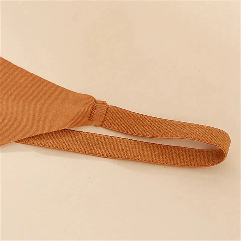 3pcs Simple and Seamless Ice Silk Thong One-piece Underwear Low Waist Breathable T-back Plus Size