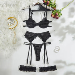 4 Piece Set Western Lace Trim Thong