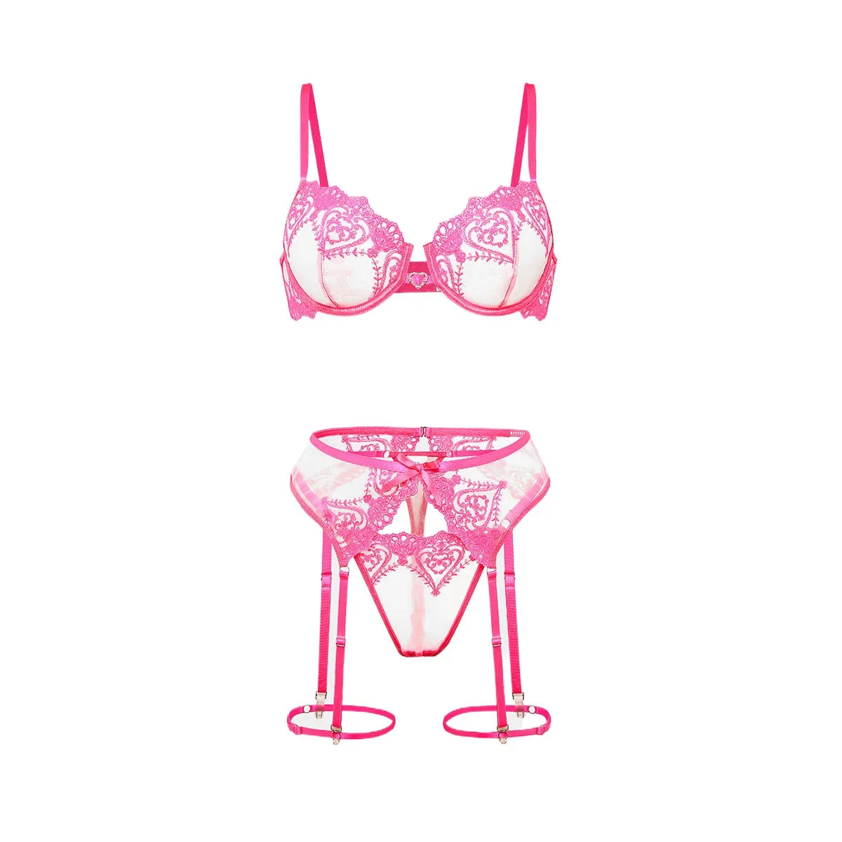 4 Pieces Embroidery Bra