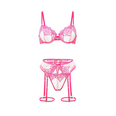 4 Pieces Embroidery Bra
