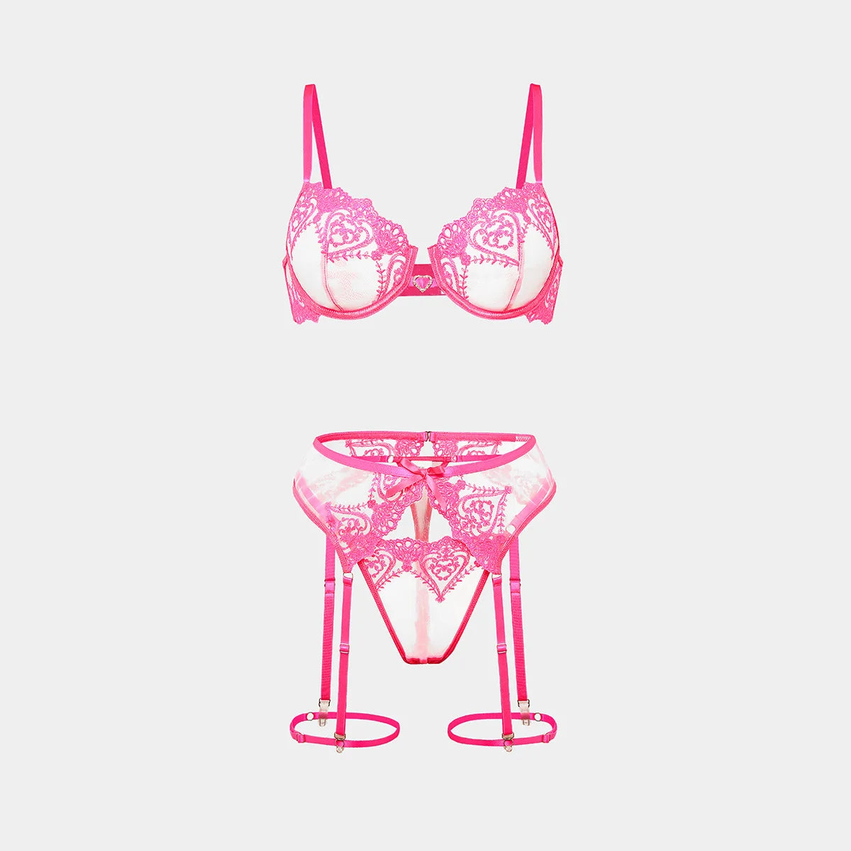 4 Pieces Embroidery Bra