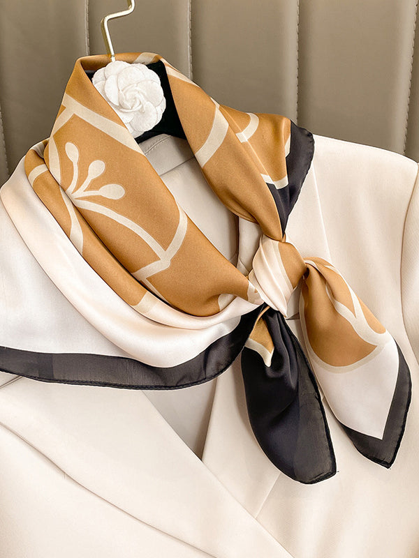 Floral Printed Square Scarfs&Hats