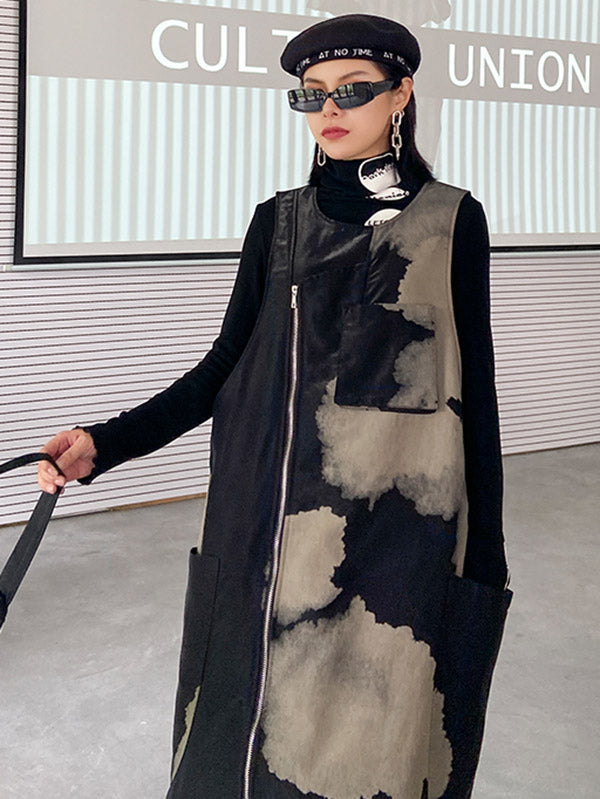 Original Print Round-Neck Jumper Dress