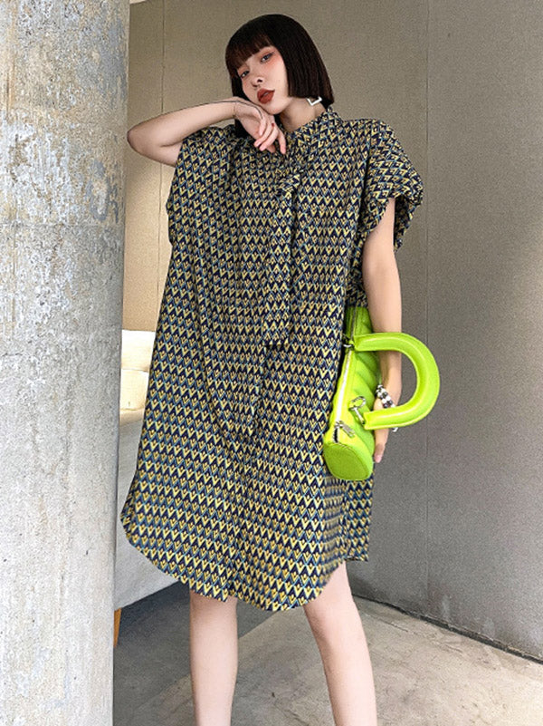 Urban Summer Loose Printed Midi Dress