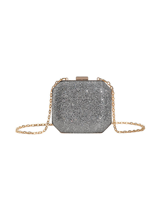 Chains Rhine Stones Crossbody Bags