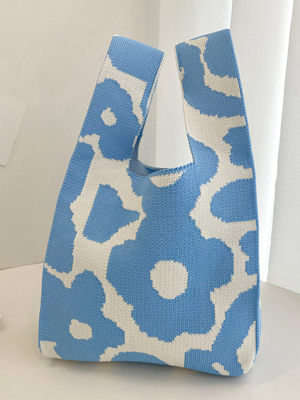 Floral Printed Woven Handbag Bags Accessories