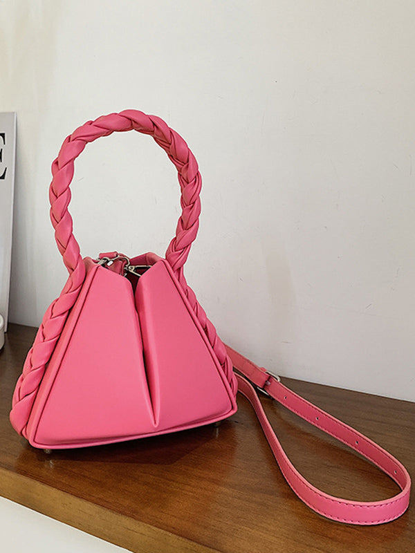 Adjustable Foldable Solid Color Woven Bags Accessories
