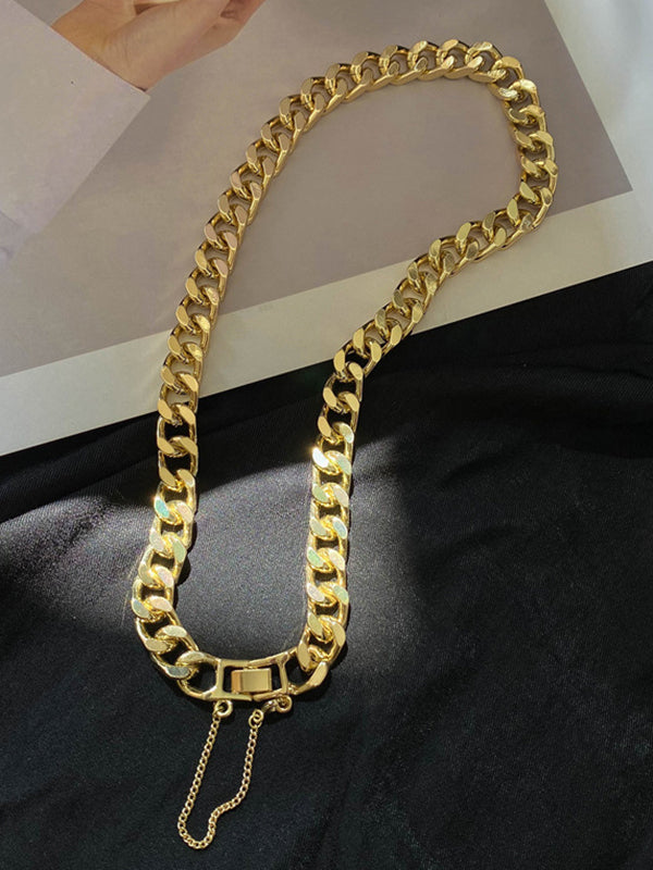 Stylish Selection Two Pieces Chains Bracelet Accessories + Necklaces Accessories