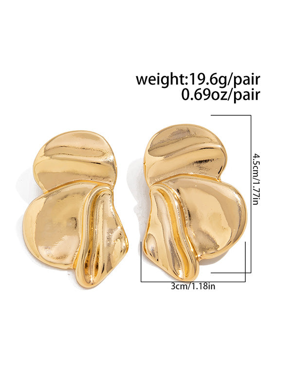 Flower Shape Irregularity Earrings Accessories