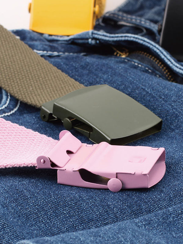 Casual 7 Colors Solid Color Canvas Weave Belt