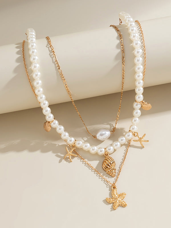 Animal Shape Beaded Chains Necklaces Accessories Dainty Necklace Three Pieces