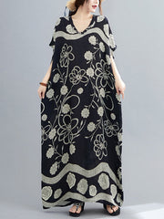 Original Printed V-Neck Dress