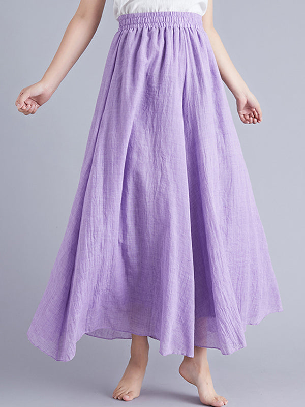 Elasticity Solid Color Loose Wide Leg Trousers Pants Culotte