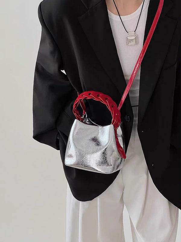 Shiny Split-Joint Shoulder Bags Mini Bags