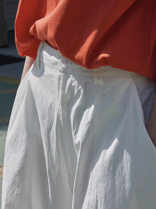 Solid Color Split-Joint Loose Wide Leg Trousers Casual Pants Bottoms