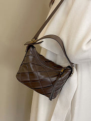 Belt Buckle Pleated Rhombic Split-Joint Handbags Crossbody Bags Bags