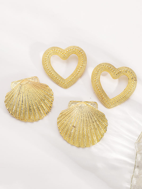 Heart Shape Necklaces Accessories + Drop Earrings