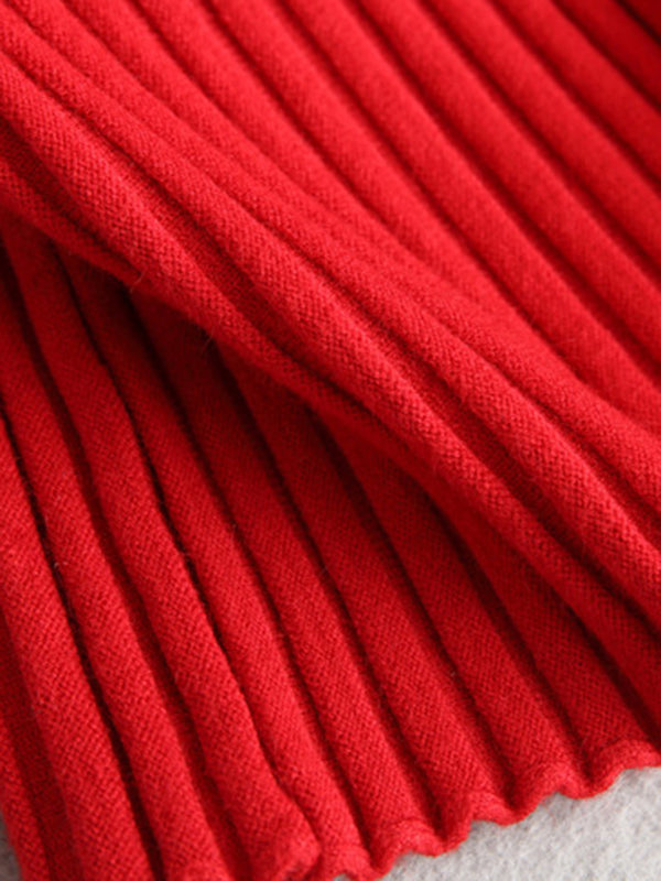 Solid Color Short Sleeves Skinny Boat Neck Sweater Pullovers Knitwear