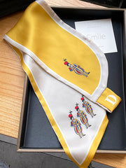Urban Silk Imitation Figure Print Scarf