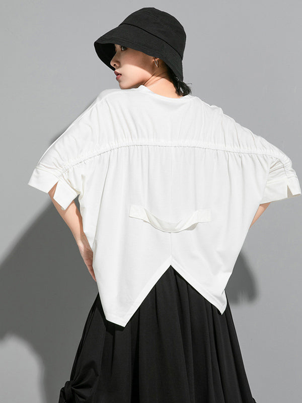 Original Solid Batwing Sleeve T-Shirts Tops