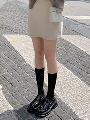 Round-Toe Split-Joint Loafers