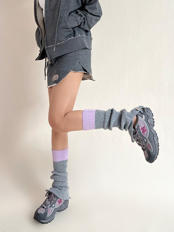 Leisure Flared Contrast Color Leg Warmers Accessories
