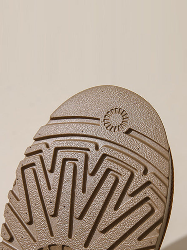 Round-Toe Split-Joint Slippers Platform Shoes