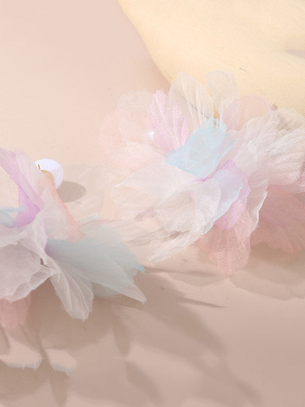 Three-Dimensional Flower Drop Earrings