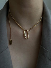 Solid Color Geometry Necklace Accessories