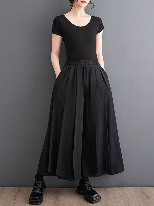 Pleated Loose Ninth Pants Casual Pants Bottoms