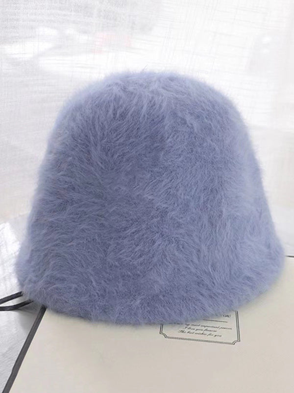 Drawstring Solid Color Split-Joint Hat Bucket Hat
