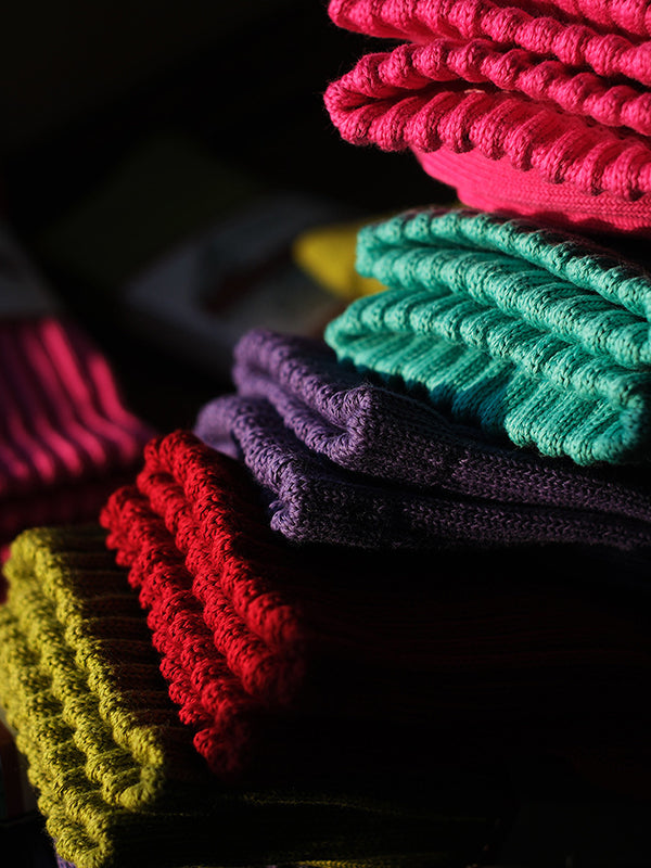 Elasticity Pleated Solid Color Socks