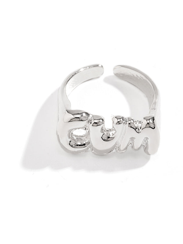 Adjustable Geometric Hollow Normcore Rings Accessories