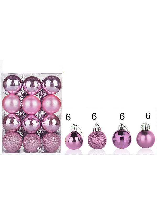 24Pcs Colorful Ball Christmas Tree Decoration