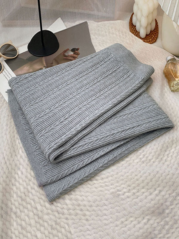 Solid Color High Waisted Loose Trousers Pants