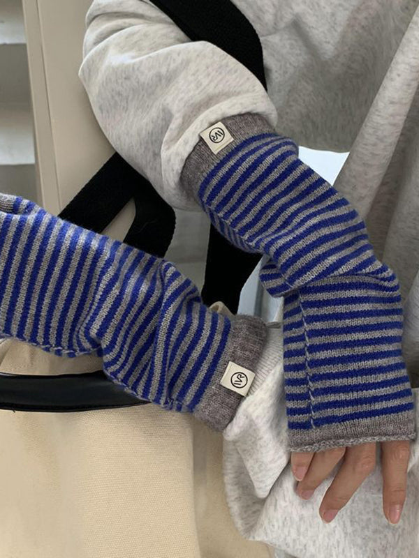 Casual Keep Warm Striped Gloves Accessories
