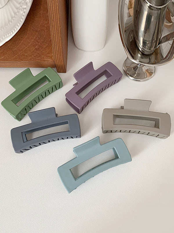 Geometric Hollow Solid Color Hairclaw Clawclip