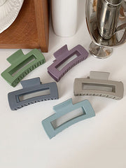 Geometric Hollow Solid Color Hairclaw Clawclip