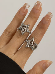 Hollow Star Shape Normcore Rings Accessories