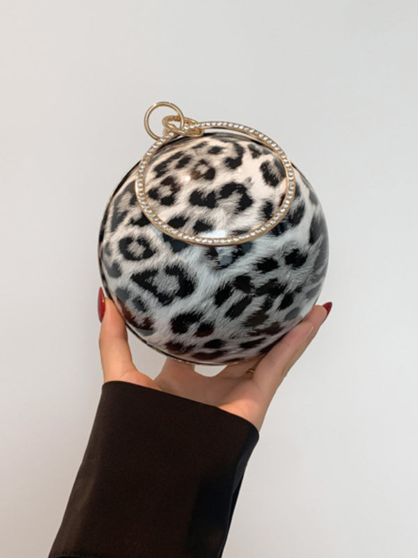Chains Geometric Leopard Shiny Handbags Crossbody Bags Bags Accessories Bags