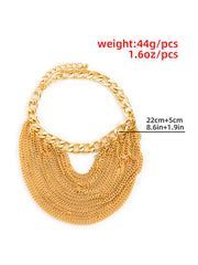 Simple Multi-Layered Tassels Chains Anklets