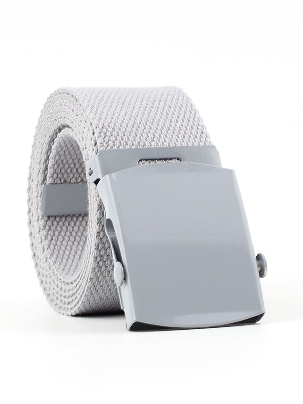 Casual 7 Colors Solid Color Canvas Weave Belt