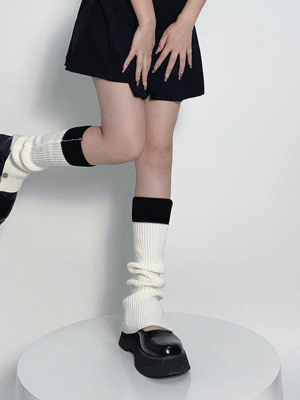 Leisure Flared Contrast Color Leg Warmers Accessories