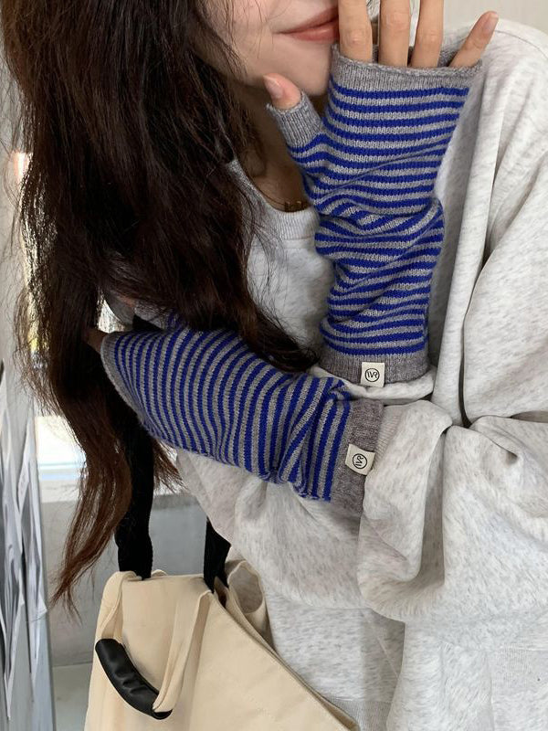 Casual Keep Warm Striped Gloves Accessories