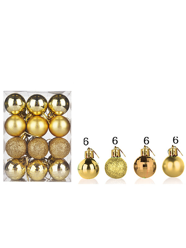 24Pcs Colorful Ball Christmas Tree Decoration