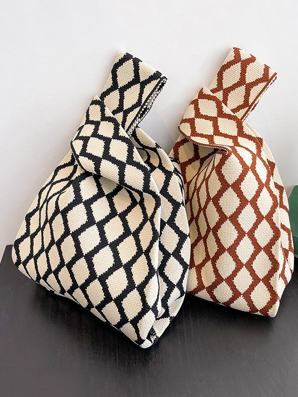 Rhombus Woven Handbag Bags Accessories