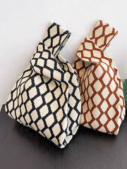 Rhombus Woven Handbag Bags Accessories