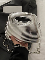 Geometric Shiny Zipper Handbags Crossbody Bags